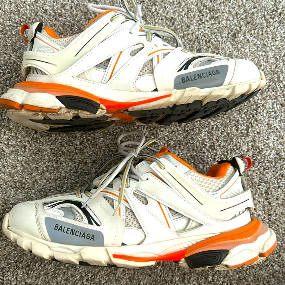 Balenciaga Track Orange and White - Size 45 European/12 US